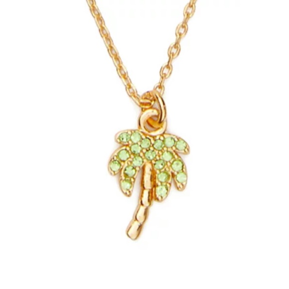 $68 Kate Spade California Dreaming Pave Mini Palm Tree Pendant Necklace - Picture 1 of 10